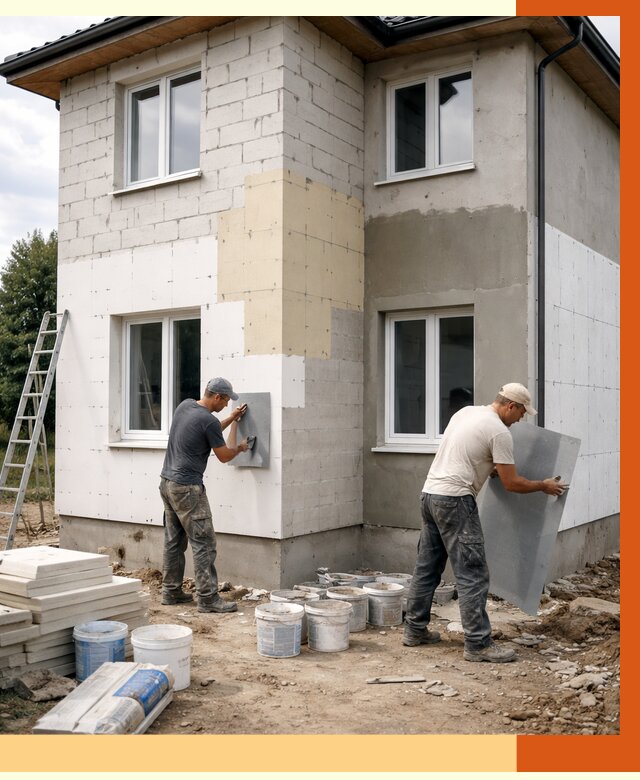 Утепление дома из газобетона в Южноуральске от 4593 руб./м² — заказать у ТепломастерЖрк